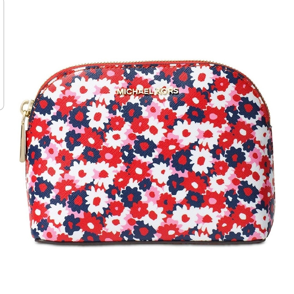Michael Kors Begonia cosmetic bag travel case